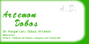 artemon dobos business card